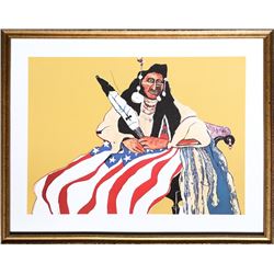 Fritz Scholder, Bicentennial Indian, Offset Lithograph