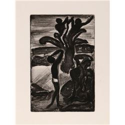 Georges Rouault, Incantation from Le Reincarnations du Pere Ubu, Aquatint