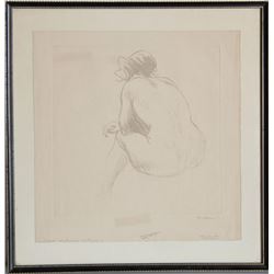 Theophile Alexandre Steinlen, Nu, Soft-ground Etching