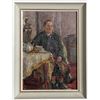 Image 1 : Woman Drinking Tea (Russian), Oil Painting