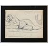Image 1 : Moses Soyer, Reclining Nude, Pastel Drawing