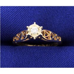 Diamond Filigree Style 14k Ring