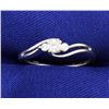 Image 1 : 3 Diamond 10k White Gold Ring