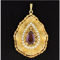 Vintage Amethyst 14K Locket