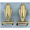 Image 2 : 14K Gold & Onyx Cufflinks
