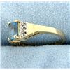 Image 2 : Blue Topaz and Diamond Ring