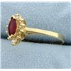 Image 2 : Natural Ruby & Diamond Ring