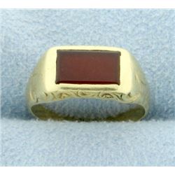Antique Synthetic Ruby Pinky or Child's Ring