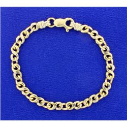 14K White & Yellow Gold Link Bracelet