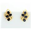 Image 1 : 2ct Total Weight Sapphire and Diamond Earrings