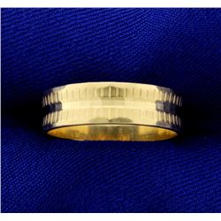 14K Yellow Gold Band with Unique Design