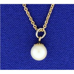 Pearl Pendant & 10K Neck Chain