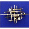 Image 1 : Vintage 18K 1.25ct Total Weight Diamond Pin