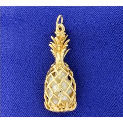 Pineapple Pendant Filled With Pearls