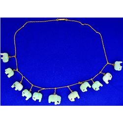 Jade Elephant Necklace
