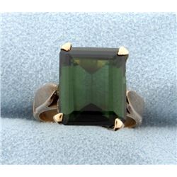 5ct Green Tourmaline Ring in Rose Gold