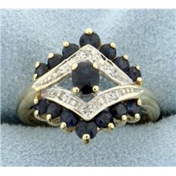 Sapphire and Diamond Ring
