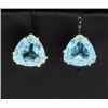 Image 1 : Blue Topaz Stud Earrings