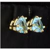 Image 2 : Blue Topaz Stud Earrings