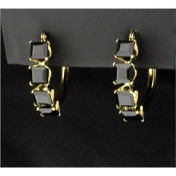 Onyx Hoop Earrings