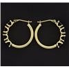 Image 2 : Onyx Hoop Earrings