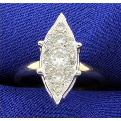 3/4ct Total Weight Vintage Diamond Ring