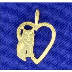 Cat & Heart Pendant
