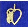 Image 1 : Cat & Heart Pendant