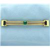 Image 1 : Antique .75ct Emerald Pin