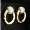 Image 2 : Pearl Circle Earrings