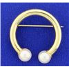 Image 1 : Vintage Pearl and Gold Pin