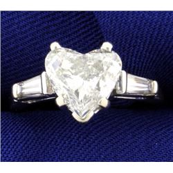 3.35 ct TW Heart Diamond Ring In Platinum