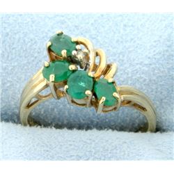 Natural Emerald & Diamond Ring