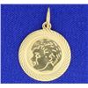 Image 1 : 14K Gold Pendant with Boy's Head