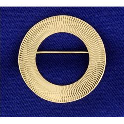14K Circle Pin