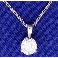 1/2 carat Diamond solitaire pendant with chain