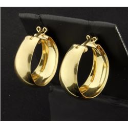 Large Plain 5/16" wide Hoop Earrings