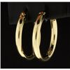 Image 2 : 14k Plain Finish Hoop Earrings