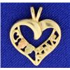 Image 1 : Love Heart Pendant in Yellow and Rose Gold