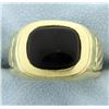Image 1 : 18 K Yellow Gold Men's Onyx Ring