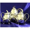 Image 1 : 3 Piece Sterling Silver Tea Set-Spring Glory, International Silver