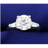 Image 1 : GIA Certified 2 1/2 ct TW Vintage Diamond Ring in Platinum