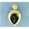 Image 1 : Mystic Topaz and Diamond Pendant
