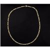 Image 2 : 19 Inch Italian Made Rose, White, and Yellow Figaro Chain
