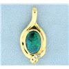 Image 1 : Black Opal and Diamond Pendant
