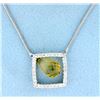 Image 1 : Lariat Diamond Necklace with Citrine