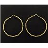 Image 1 : Large lightweight 14k hoop earrings
