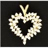 Image 1 : 14K CZ Large Heart Pendant
