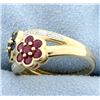 Image 2 : Diamond, Sapphire, & Ruby Ring