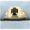 Image 1 : Sapphire & Diamond Ring